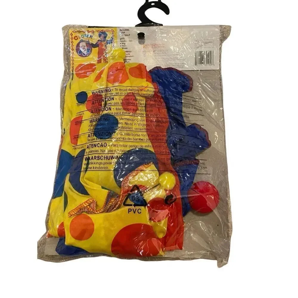 Clown Halloween Costume Child Sz Medium Kids Dress Up
